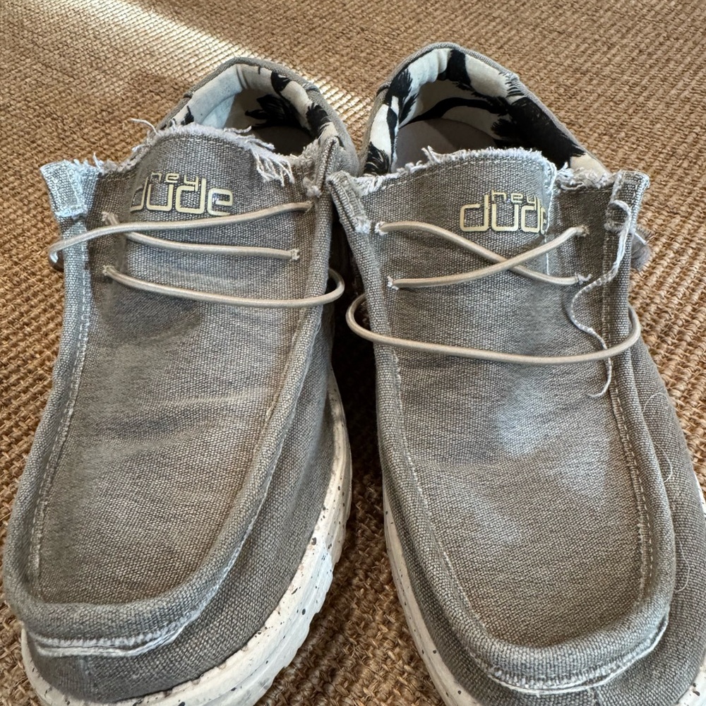 Hey Dude Men's Gray Casual Shoes-Size 11